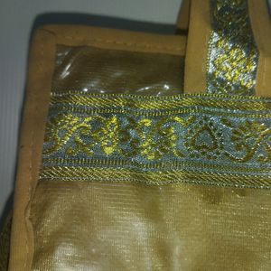 Beautiful Golden Hand Bag With 3 Chains