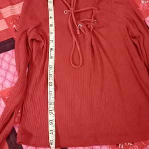 Red Colour Cute Top