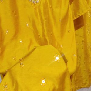 Golden Suit Set For Haldi Function 💫