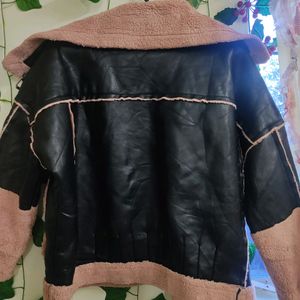 Faux Fur Leather Jacket