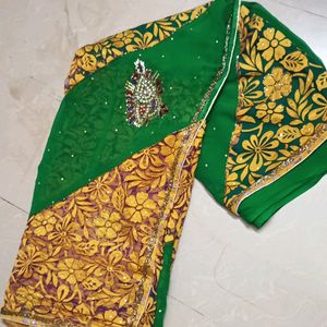 Stone Work Saree