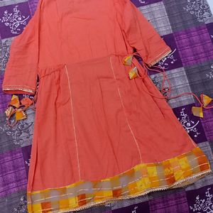 Frock Plazo Suit Dupatta Set