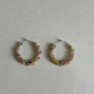 3 combo beads hoop eaarings