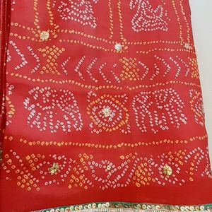 Chunri Design Saare Red Maroon