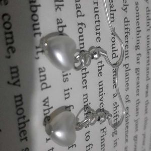 Pearl Heart Earrings