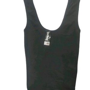 Black U Neck Camisole For Ladies 28 To 34 Size