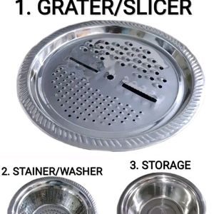 Stainless Steel Grater / Slicer/ Stainer/ Washer