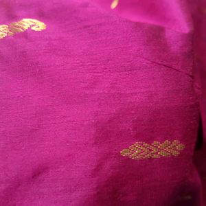 New Gadhwal Cotton Saree With Korvai Border