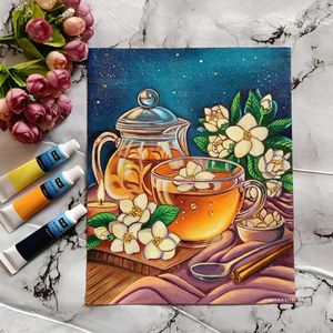 Kettle Tea Cup Painting