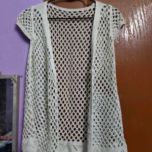 Combo Of Casual Over Netted Top