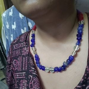 Blue Agate Stone Choker