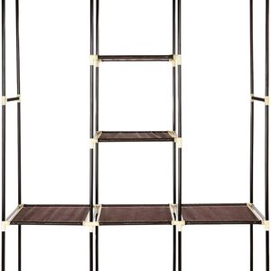 Almara For Cloths,  3door Foldable Wardrobe 8 Rack