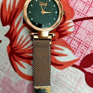 Rose Golden Colour Magnetic Watch