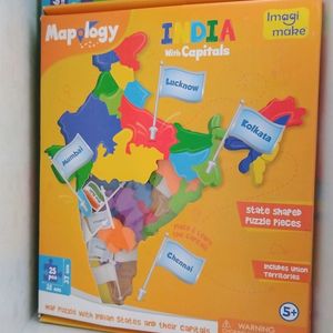 Puzzles,India And World Map