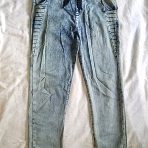 Ajio Denim Jeans Joggers Size 28