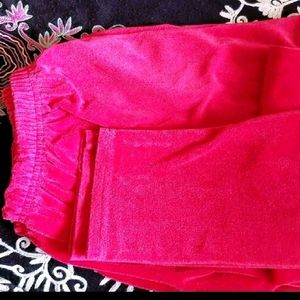 Embroidered woollen kurti,velvet legging & stall