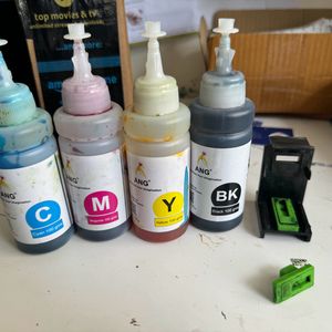 AGN ink bottles with suction machine