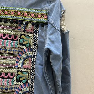 Denim Embroidered Jacket