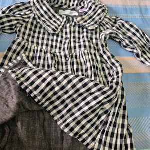 Zara GHINGAM CHECK DRESS