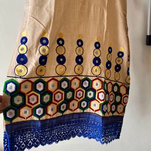 Thread N Mirror Work Kurti