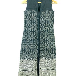 Max Black Printed Cotton Kurti (Women)