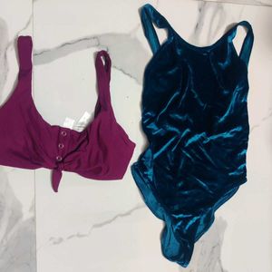 combo pack of bralette and bodysuit..