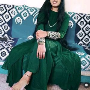 Dark Green Western Dress