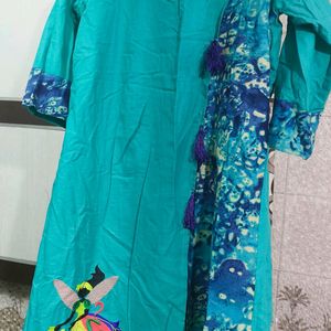 Sea Green Pure Cotton Kurta