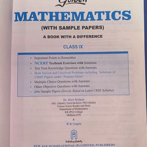 Mathematics NCERT Guide For Class 9th