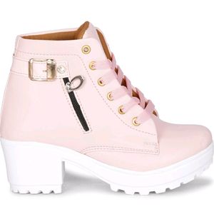 Pink Boots For Women Stylish With Tag