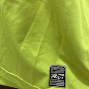 Nike Pro Neon Yellow Combat Tshirt