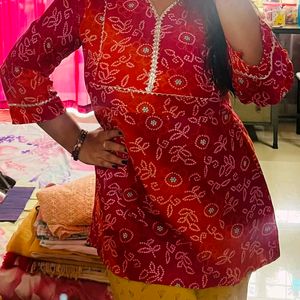 Bandhini Print Kurti