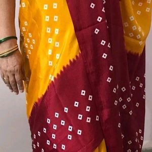 Silk Bandhej Saree