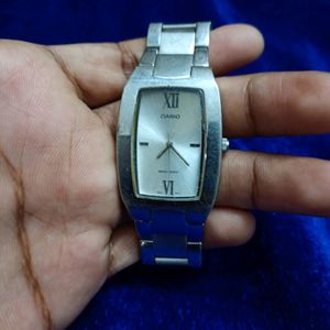 Casio White Full SS Watch