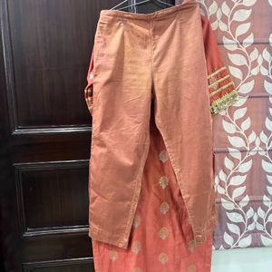 Kurta Pant Set With Gotta Lace Highlighted