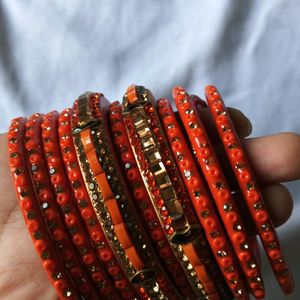 Orange bangles set