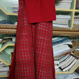 Red Full Work Kurta