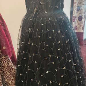 Party Wear Black ball Gown