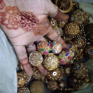 Big Ball Size Golden Beads Mix Material