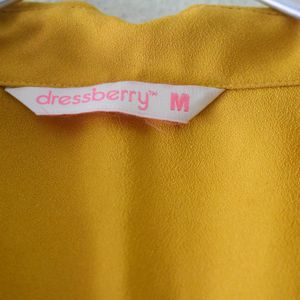 DRESSBERRY Yellow Stylish Shirt For Women