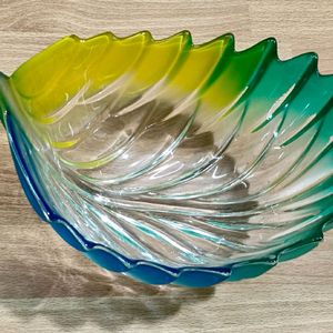 MIKASA WALTHER GLASS LEAF SHAPED WEST GERMANY BOWL