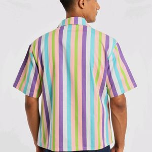 Pastel Striped Handloom Overshirt (Unisex)