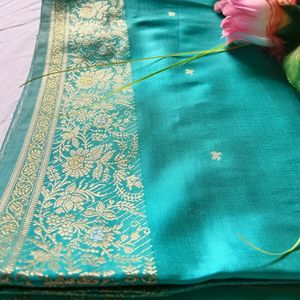 Sea Green Silk Saree