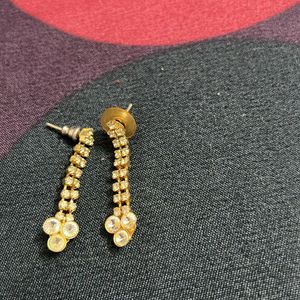 Golden Stone Studded Earrings