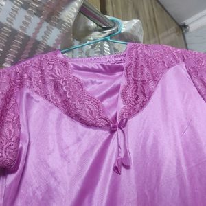 Magenta Lungi Night Suit For Women