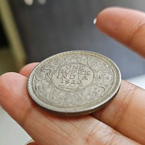 Silver One Rupee Rare Coin