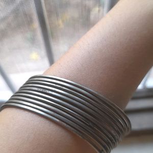 Oxidised Metal Bangles set Of 10