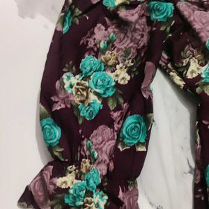 very pretty floral dress for casual or party wear.