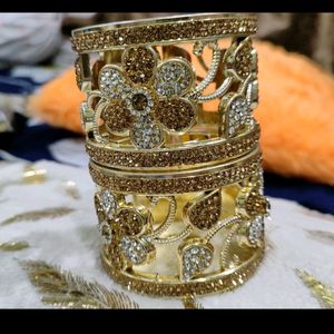 2'4 Bold Golden And Silver Bangles Just In 55/