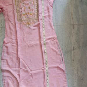 1 Time Wear New Like Baby Pink Kurti In sale